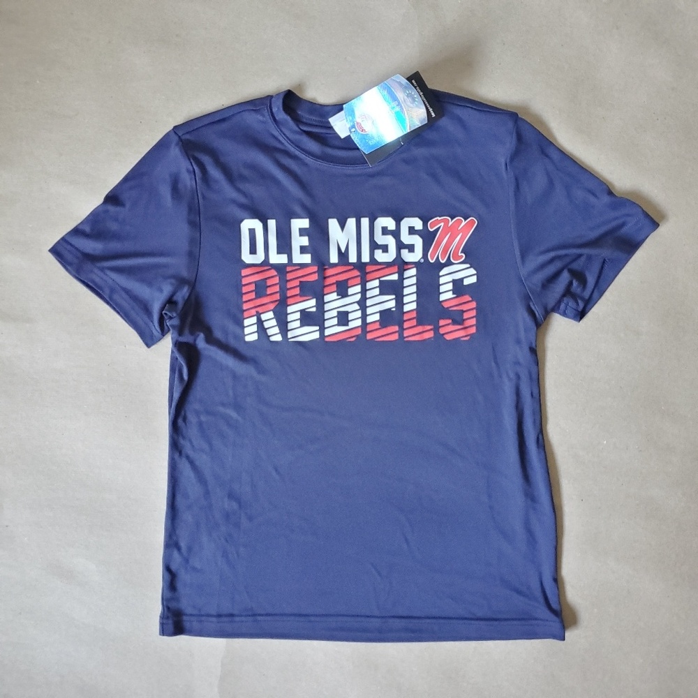 ‼PROMO NWT Youth Boy Sport T-Shirt Ole Miss Rebels